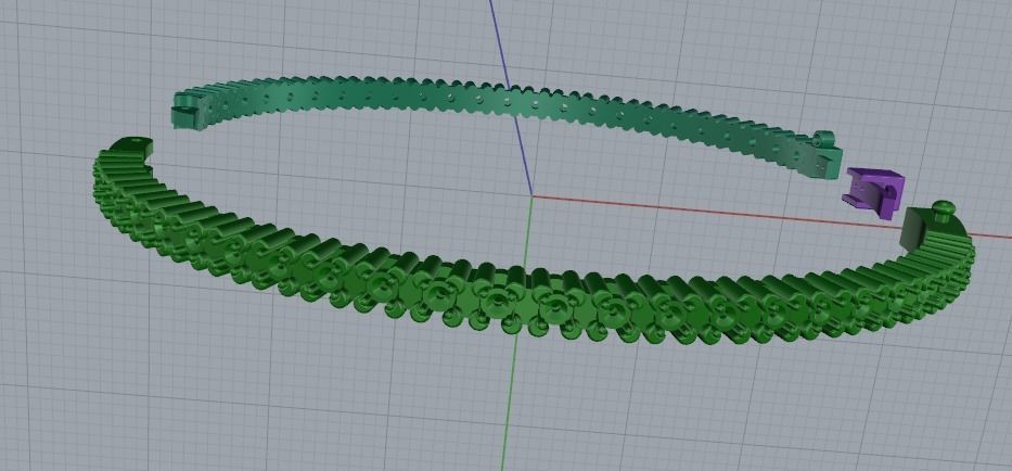 Bracelet Model 2822 3D print model_5