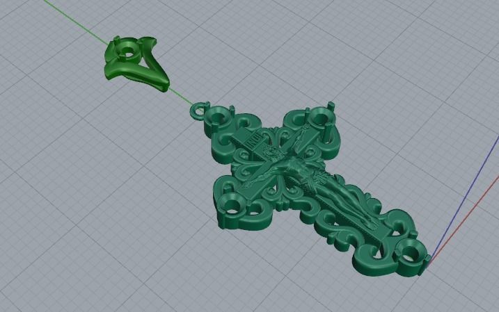 Pendant Cross Model 2820 3D print model_2