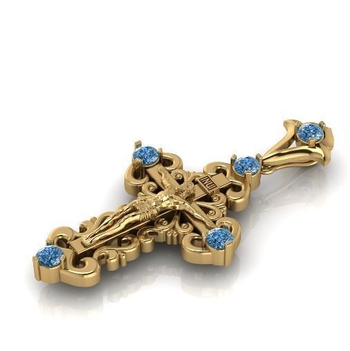 Pendant Cross Model 2820 3D print model_1