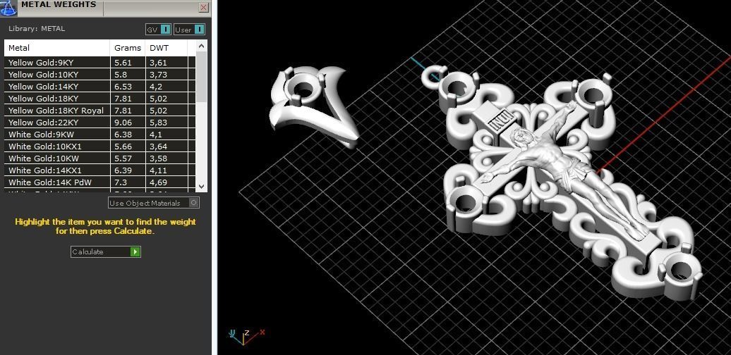 Pendant Cross Model 2820 3D print model_8