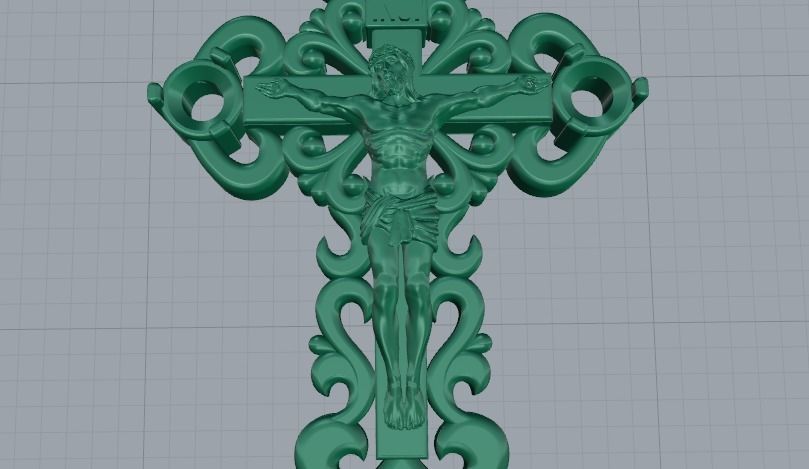 Pendant Cross Model 2820 3D print model_3