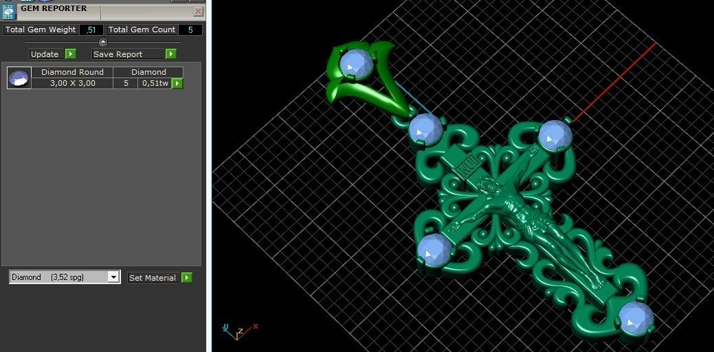 Pendant Cross Model 2820 3D print model_9