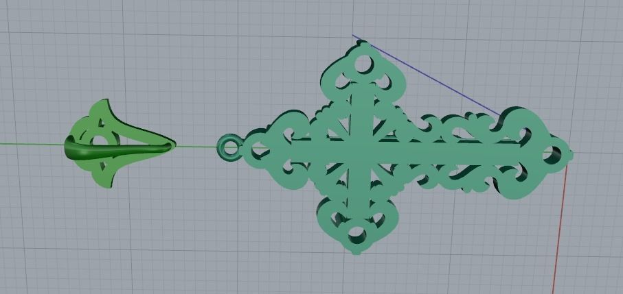 Pendant Cross Model 2820 3D print model_5