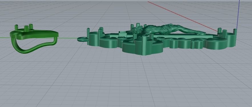 Pendant Cross Model 2820 3D print model_4