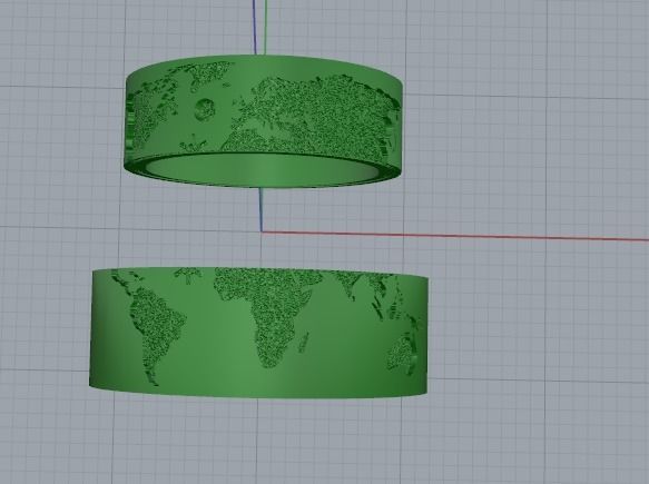 Rings with a world map Model 2811 3D print model_3