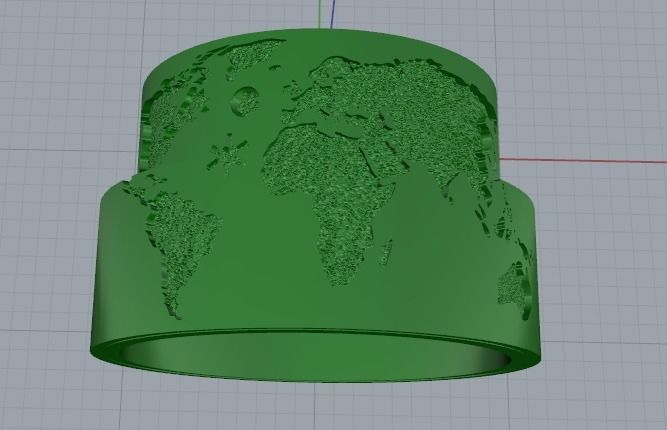 Rings with a world map Model 2811 3D print model_5