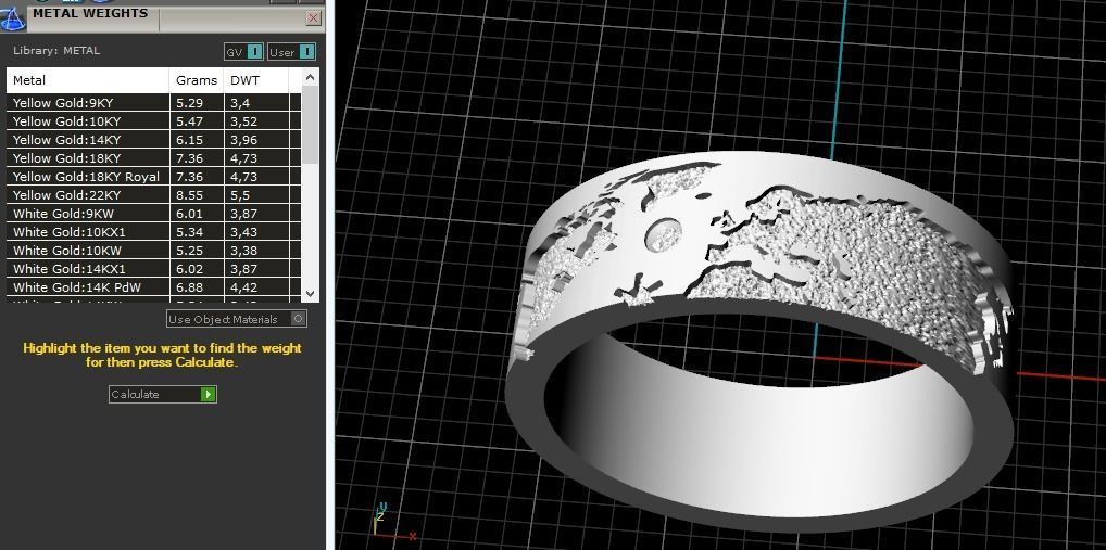 Rings with a world map Model 2811 3D print model_11