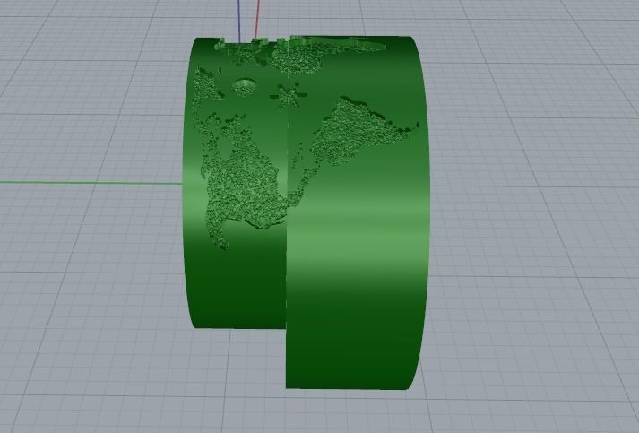 Rings with a world map Model 2811 3D print model_7