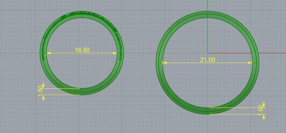 Rings with a world map Model 2811 3D print model_8