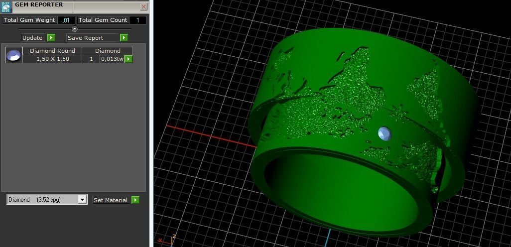 Rings with a world map Model 2811 3D print model_12