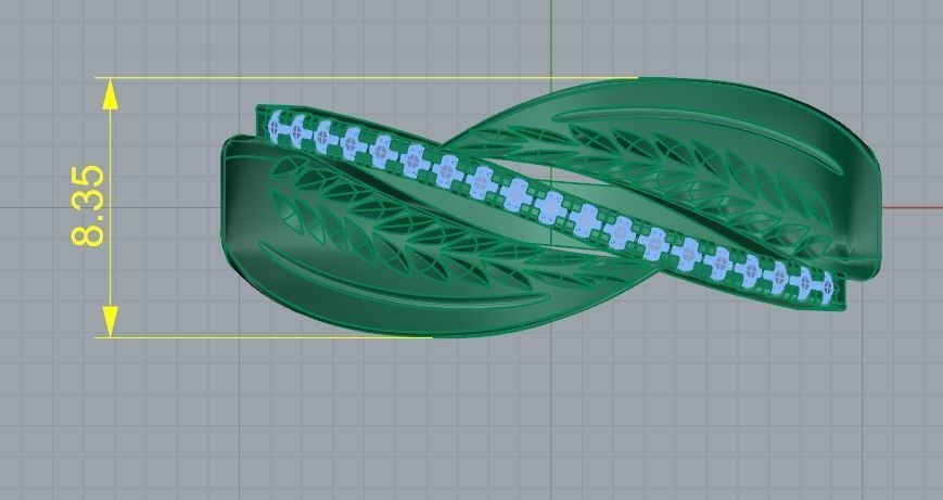 Beautiful ring Model 2795 3D print model_7