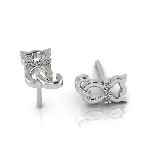 Earrings cat Model 2787