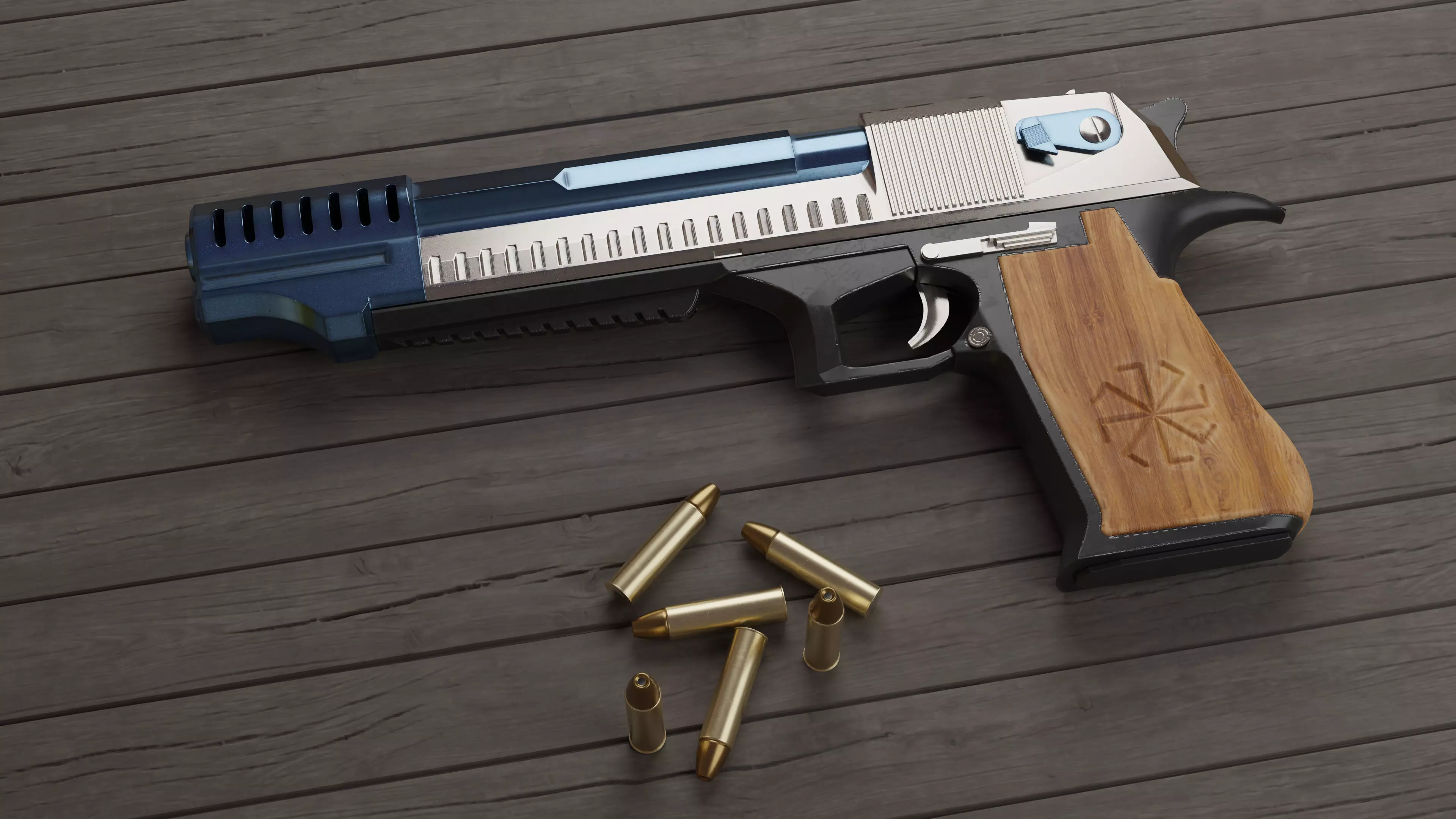 Handgun Morningstar Low-poly 3D model