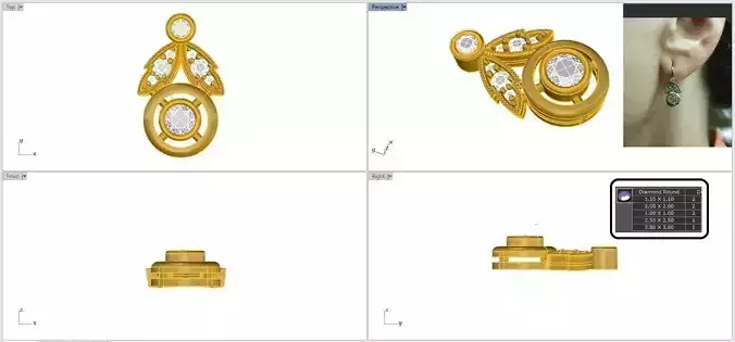 Earrings cad file