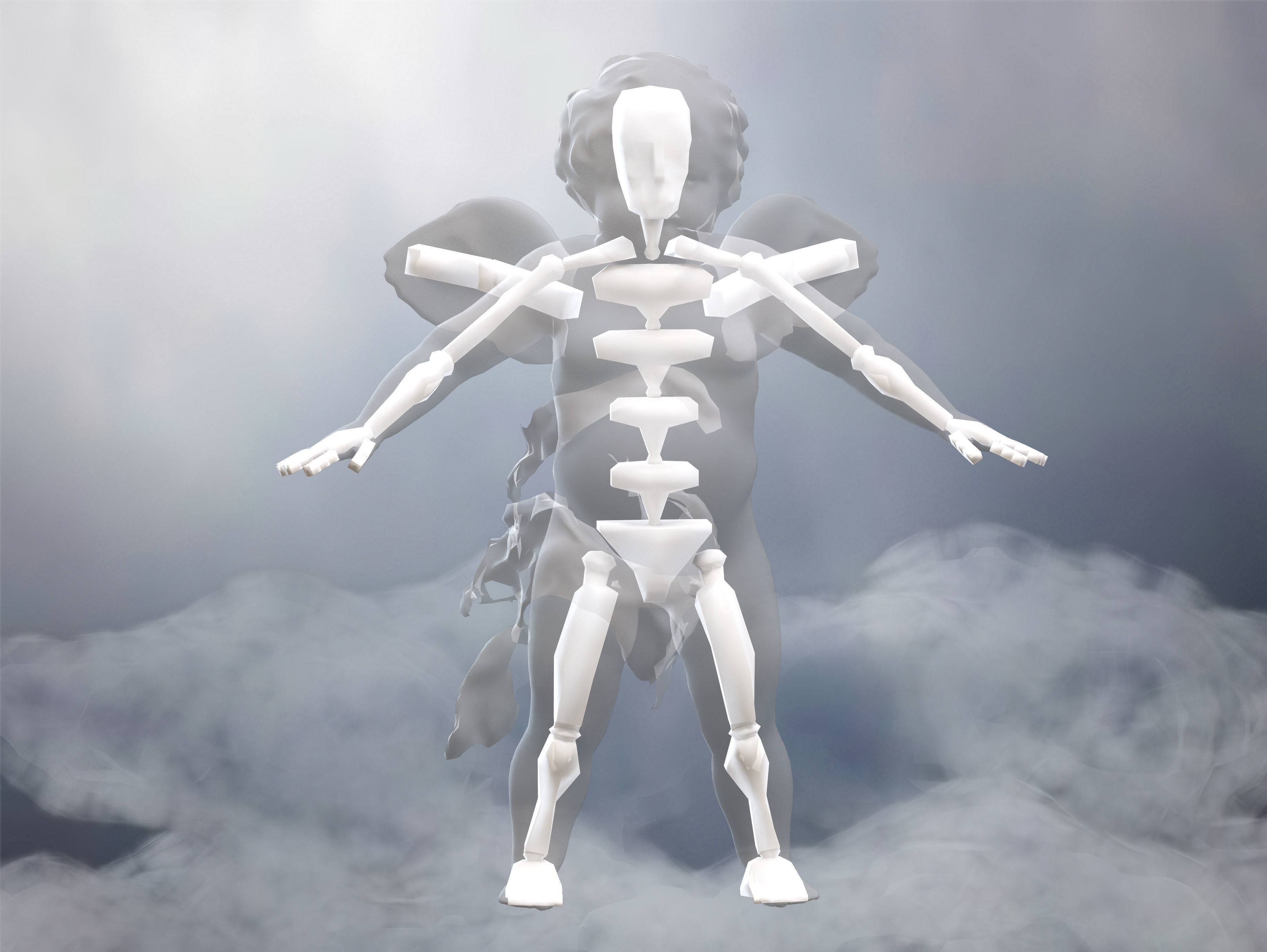 Cupid Angel Low-poly 3D model_12