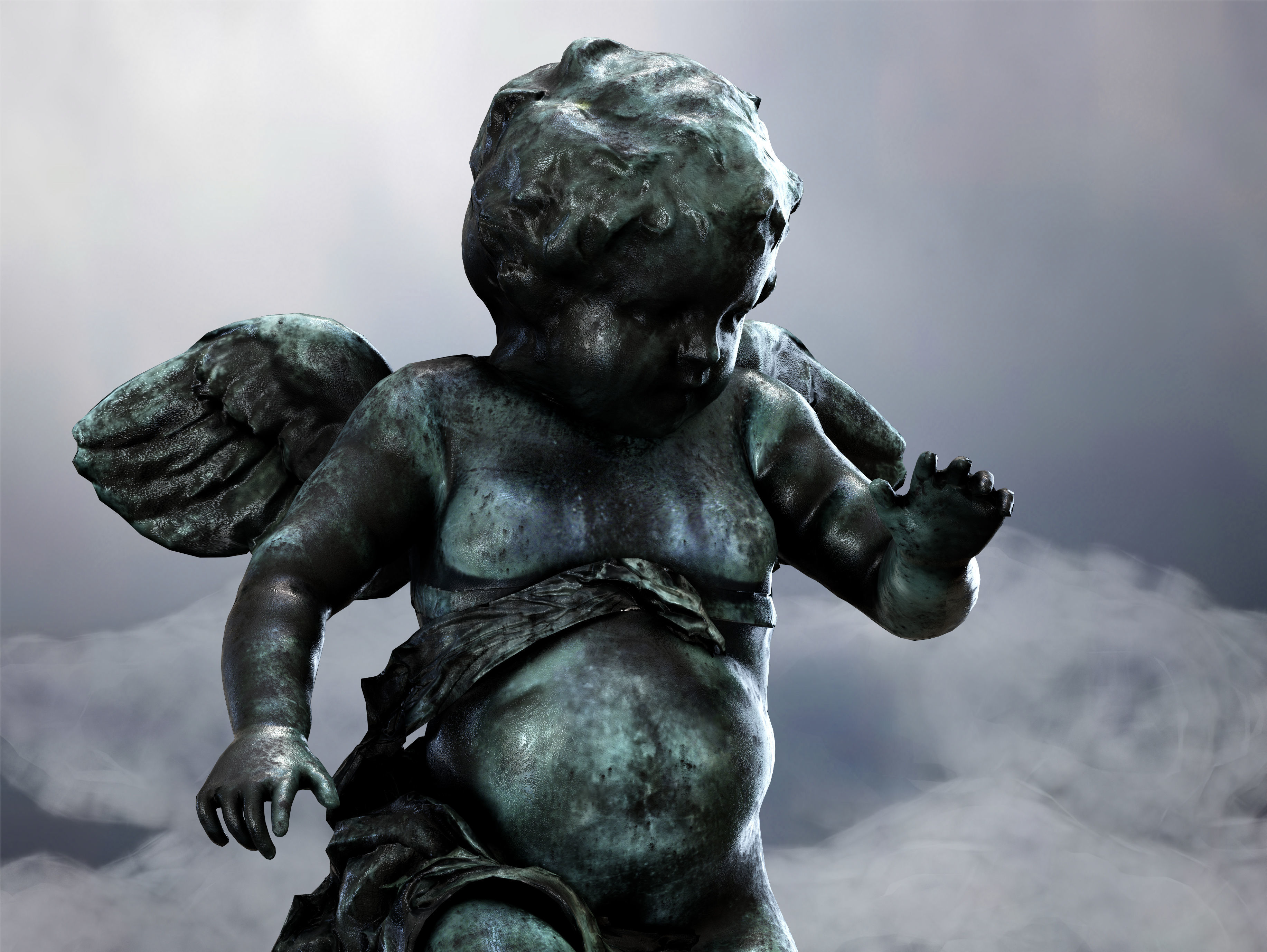 Cupid Angel Low-poly 3D model_2