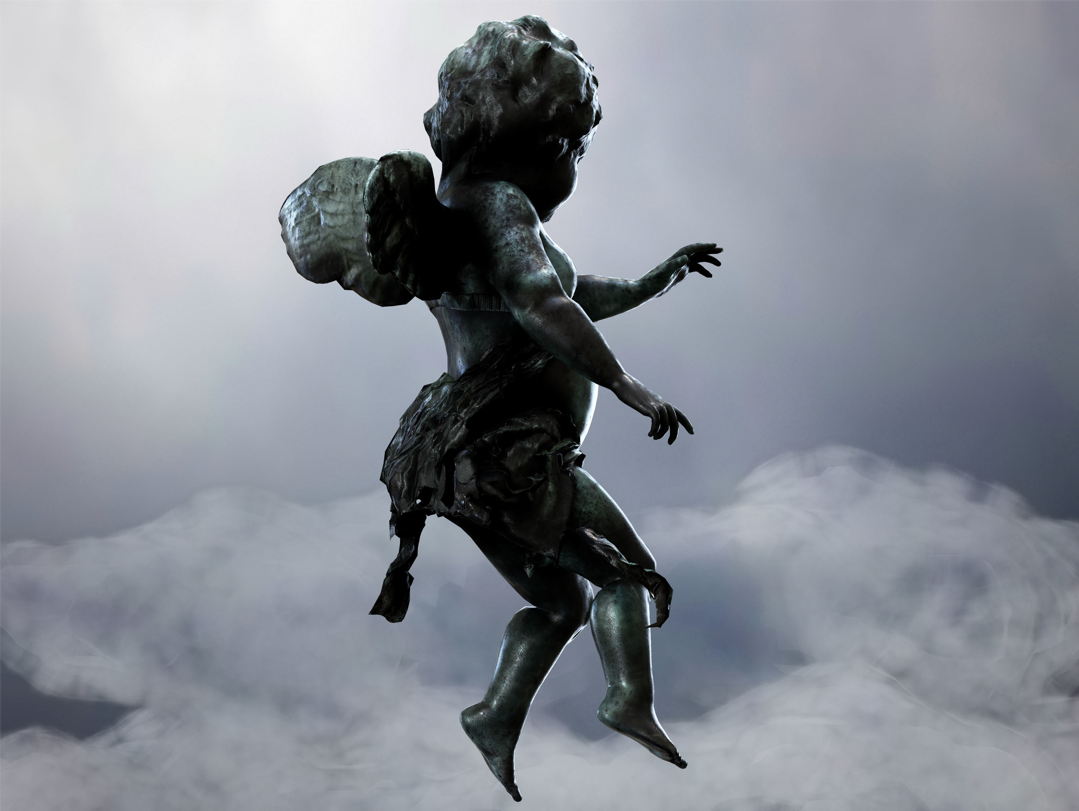 Cupid Angel Low-poly 3D model_7