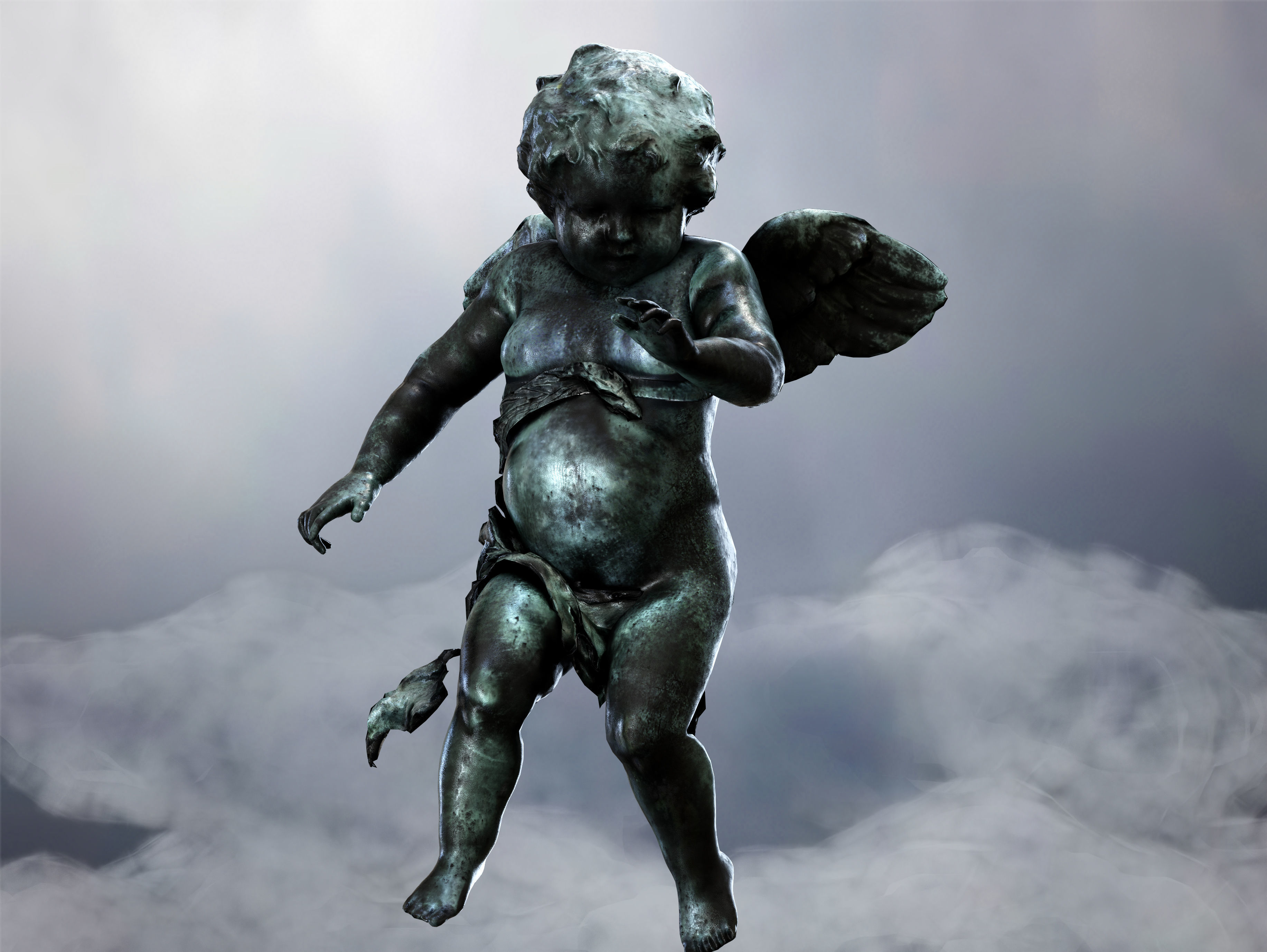 Cupid Angel Low-poly 3D model_6