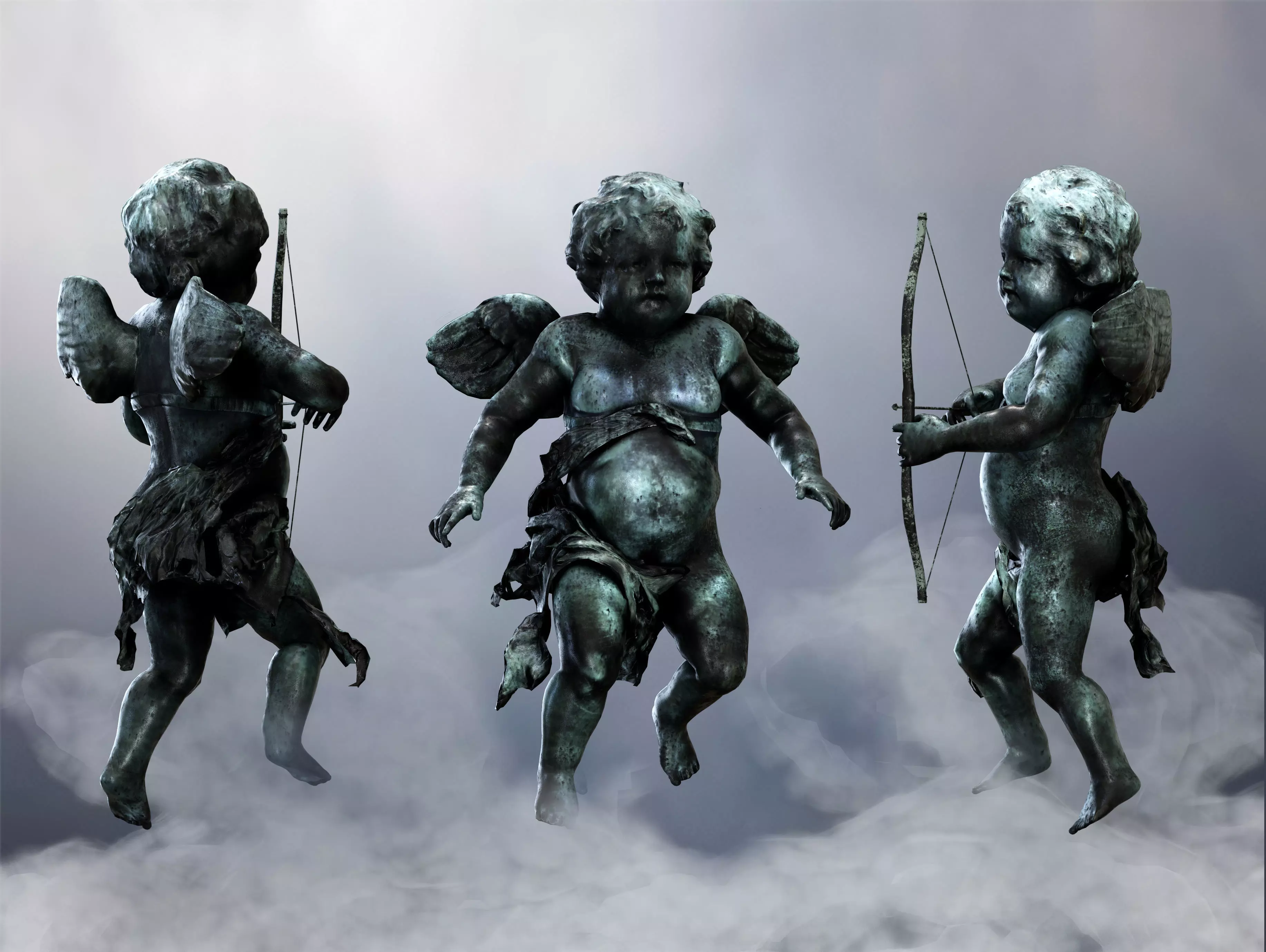 Cupid Angel Low-poly 3D model_0