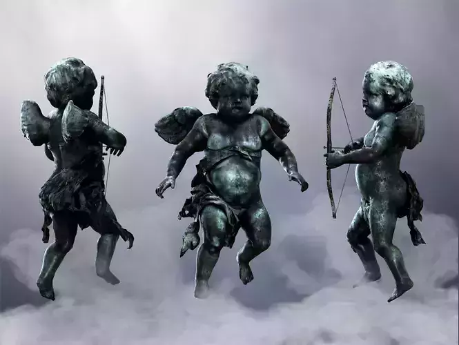 Cupid Angel  Low-poly 3D model