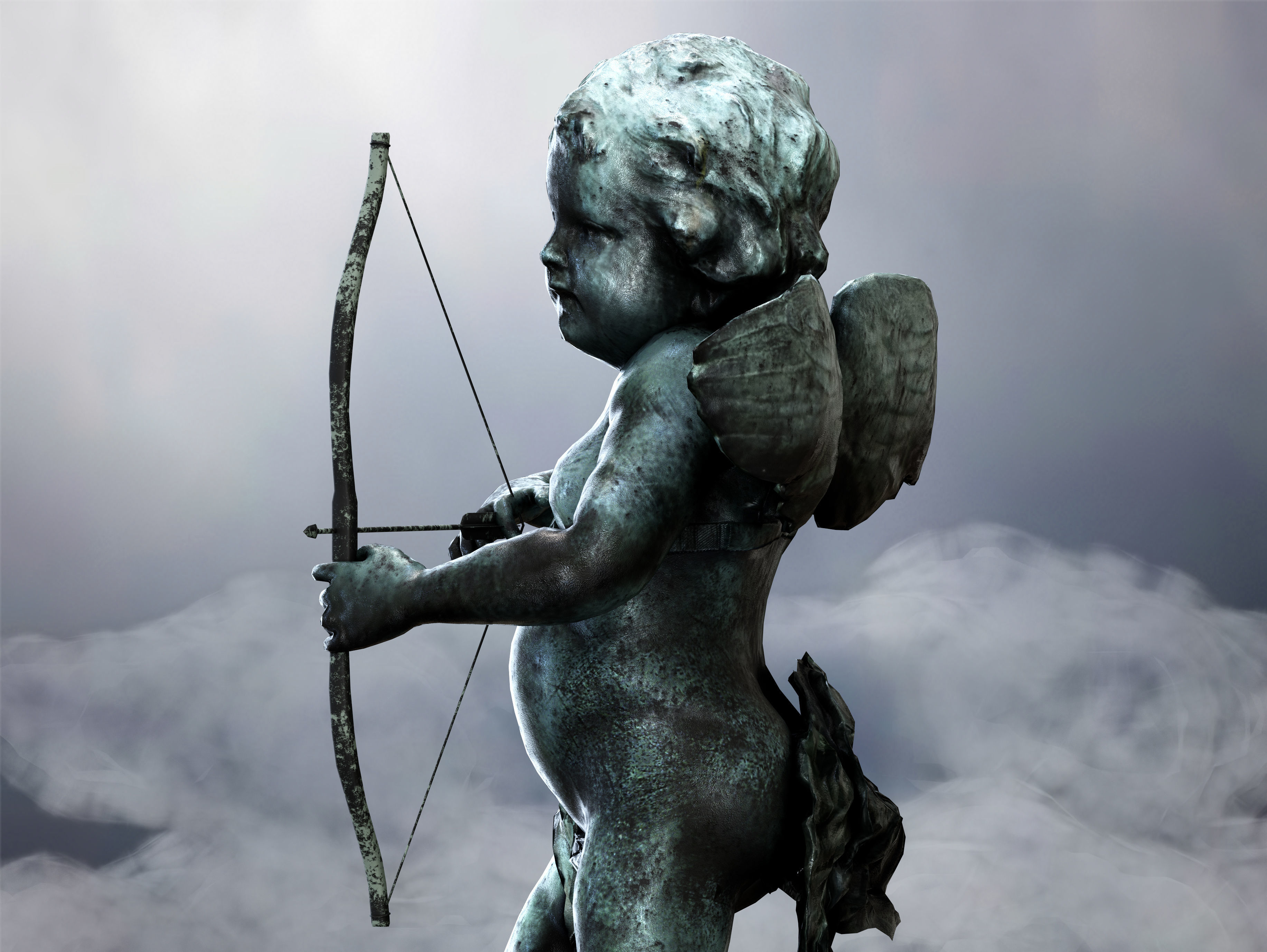 Cupid Angel Low-poly 3D model_1