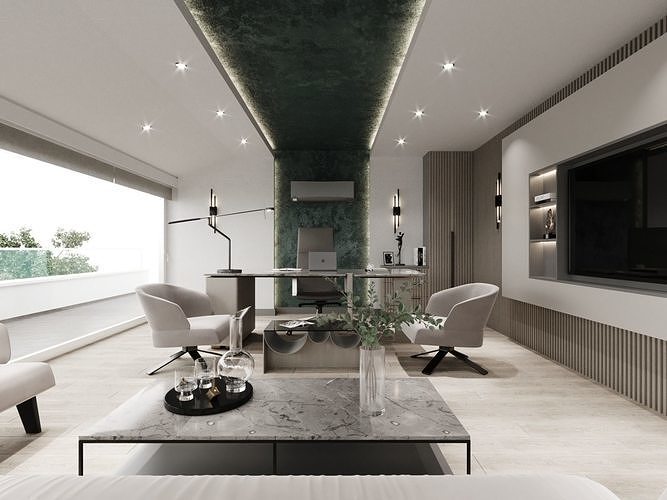 Modern Office by FGM Low-poly 3D model