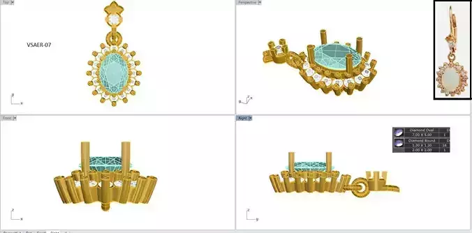 Earrings cad file