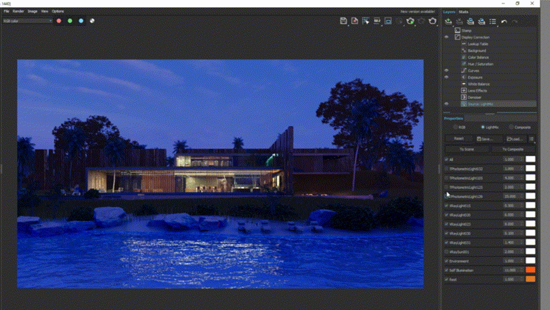 Luxurious Ultra Modern beach villa house with interior vray 3D model_19