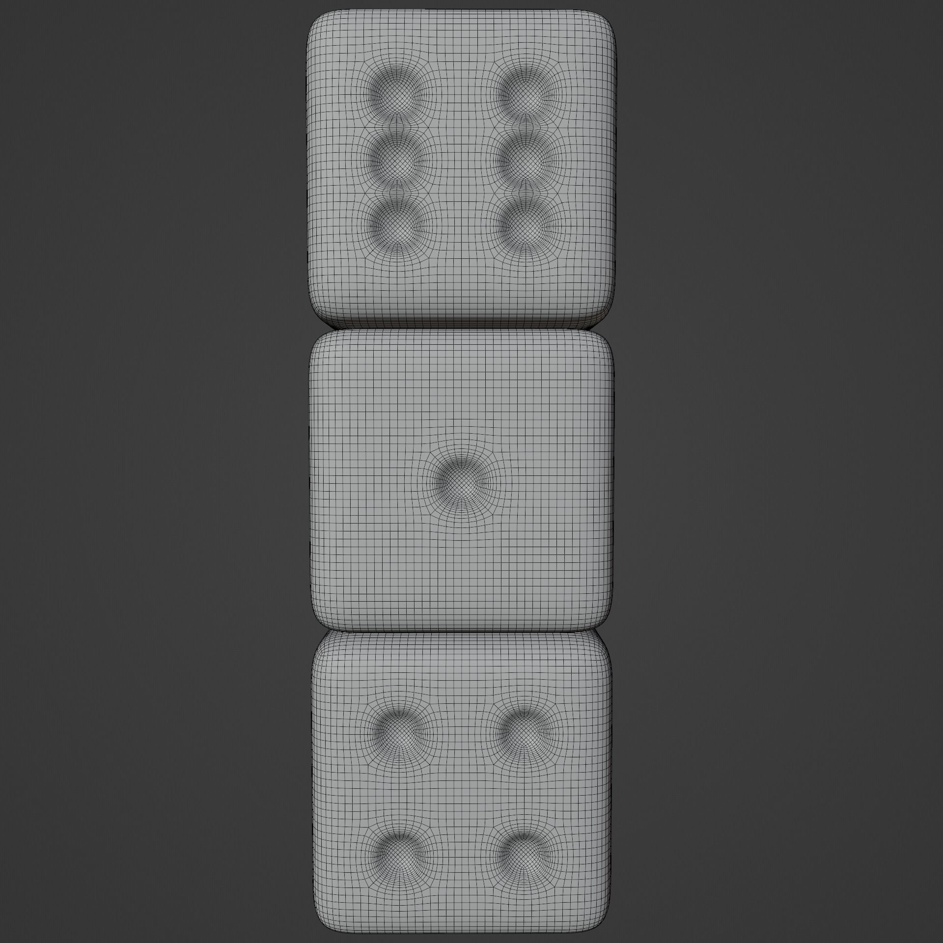 silver dice 3D model_10