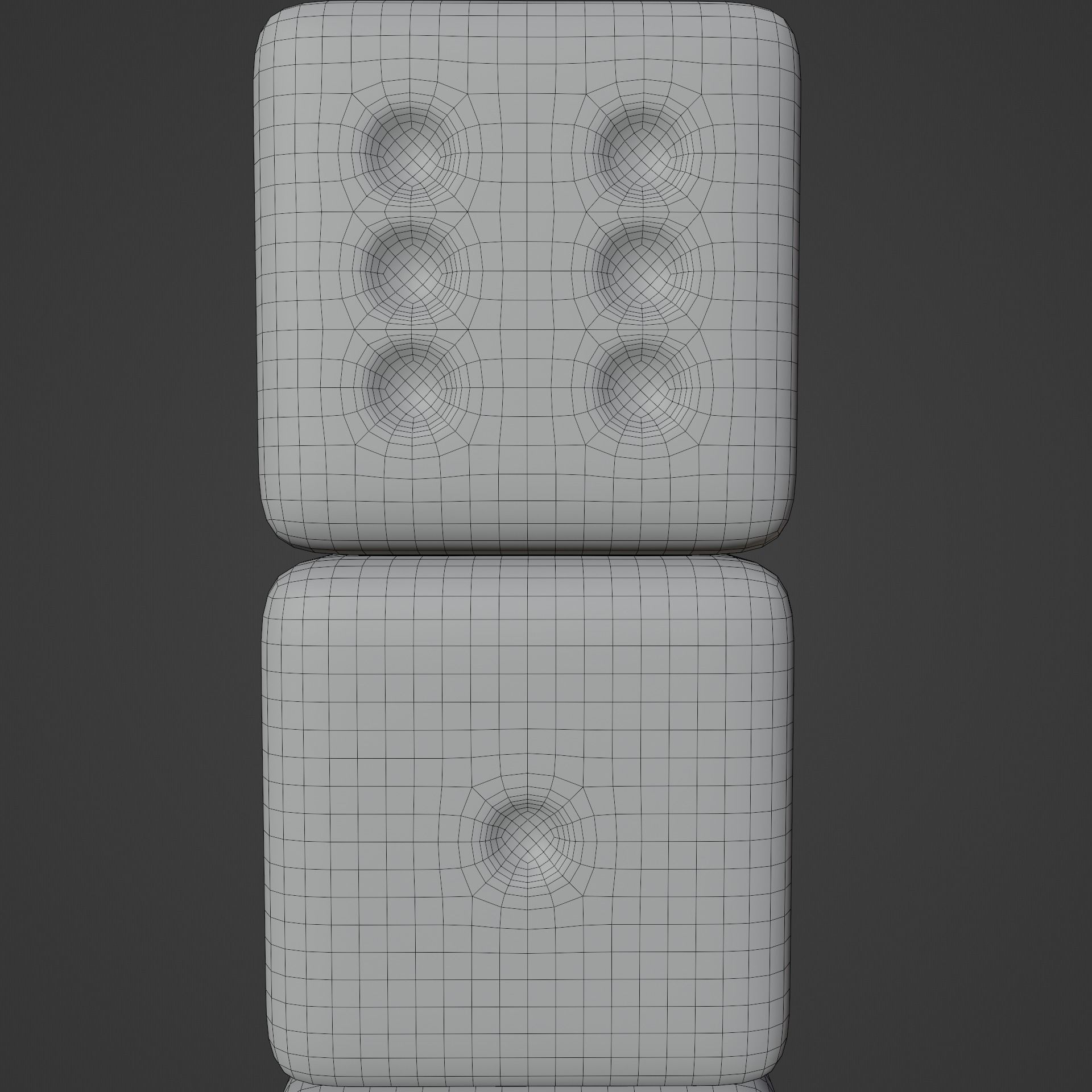 silver dice 3D model_9