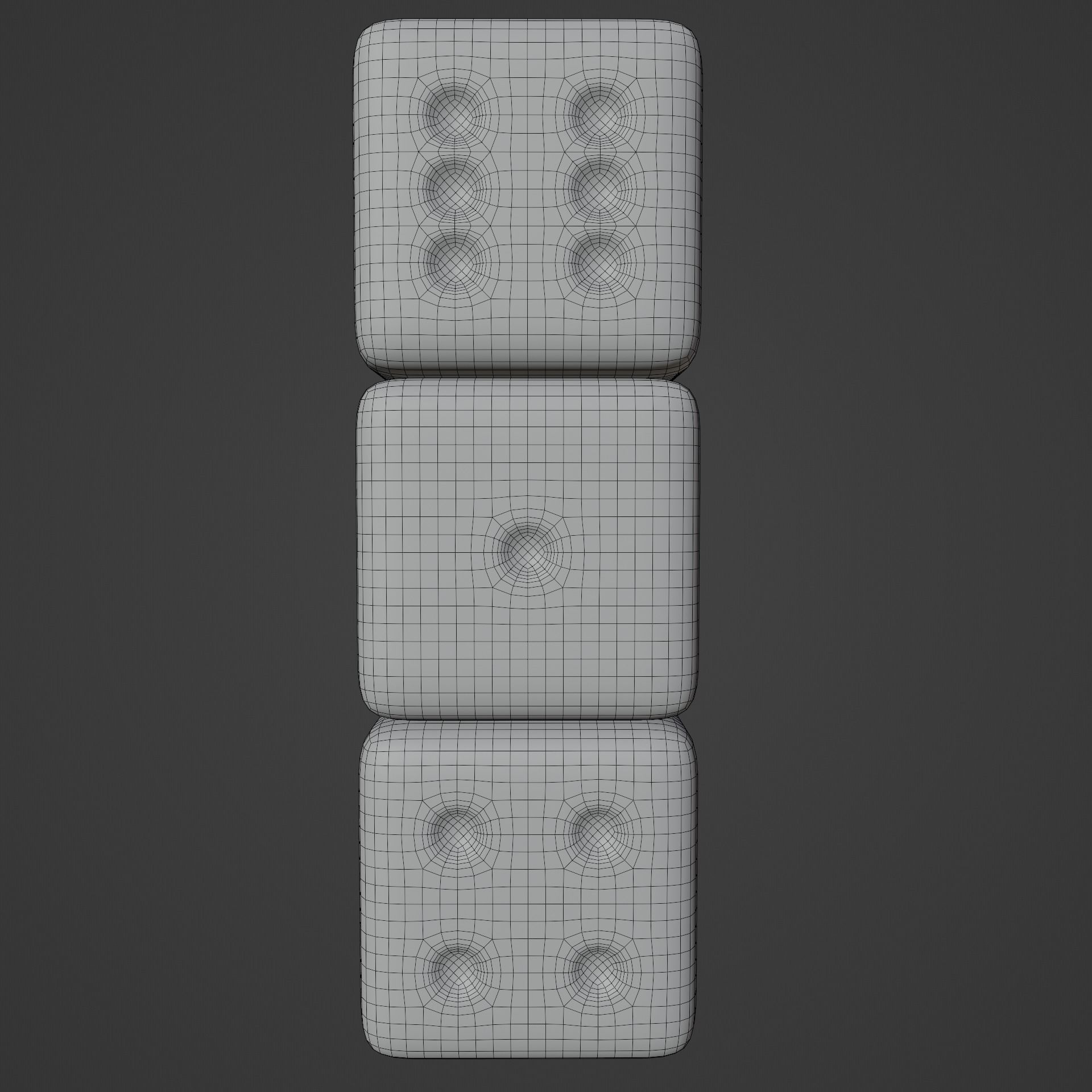 silver dice 3D model_8