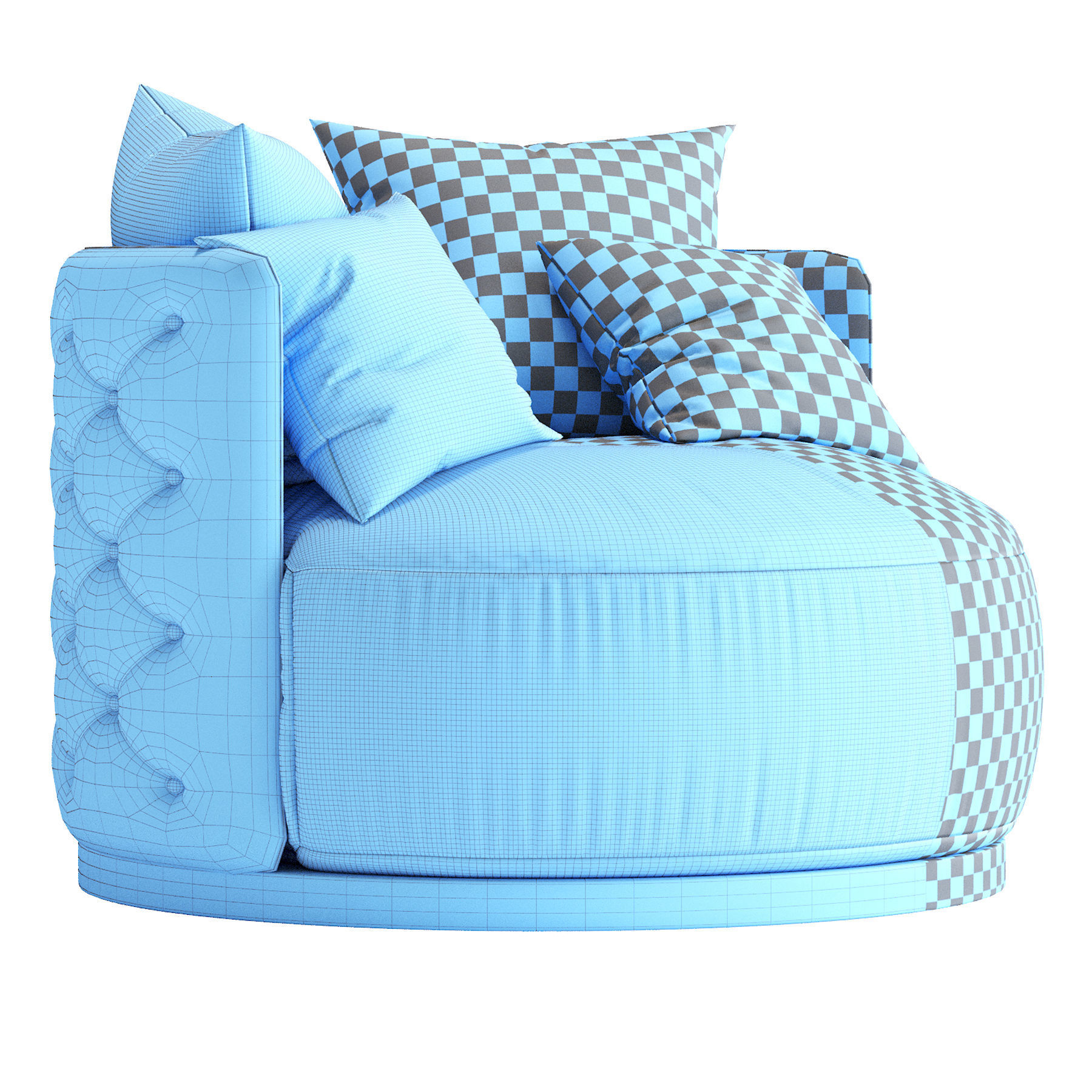 Armchair Mademoiselle 3D model_6