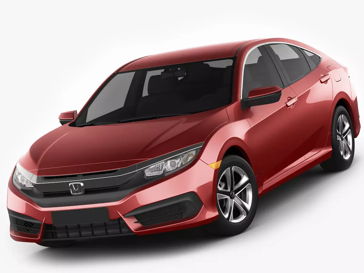 Civic Touring and LX 2016 3D model