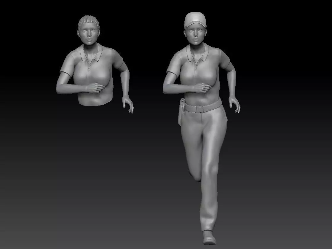 GUARDIA CIVIL WOMAN POLICE 2 3D print model