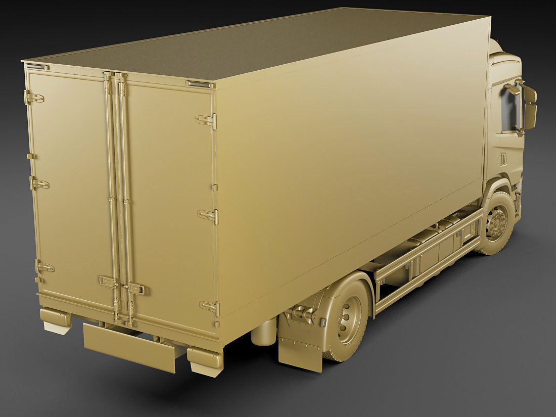 Box rigid truck P-series 2018 3D model_21
