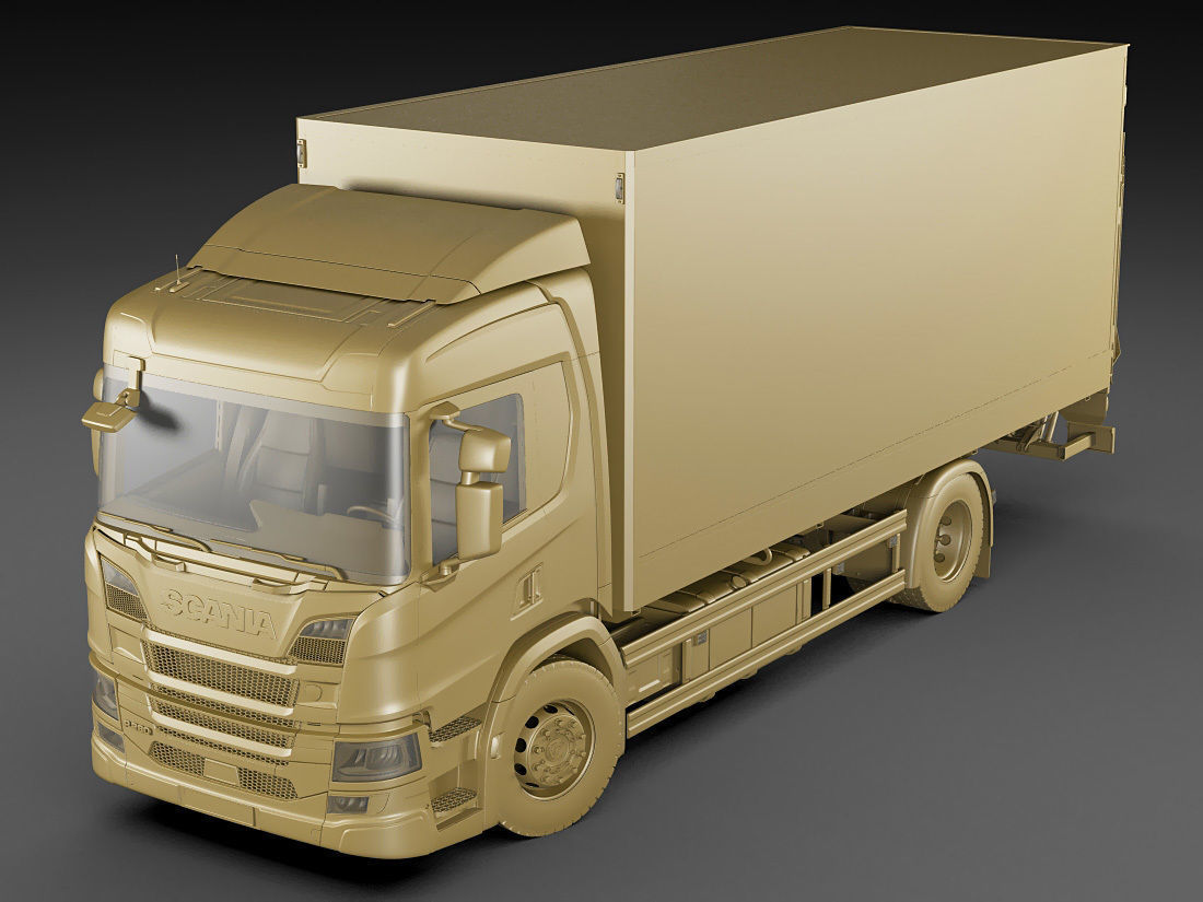 Box rigid truck P-series 2018 3D model_19