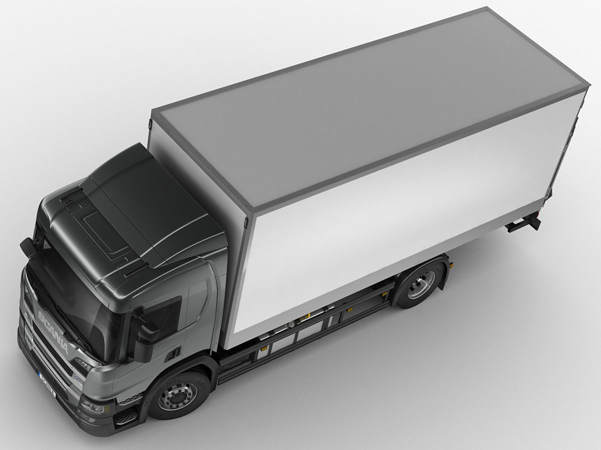 Box rigid truck P-series 2018 3D model_9