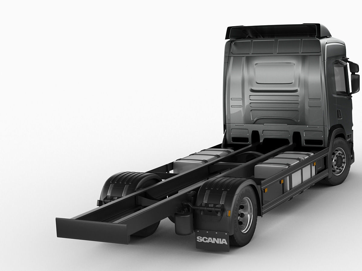 Box rigid truck P-series 2018 3D model_3