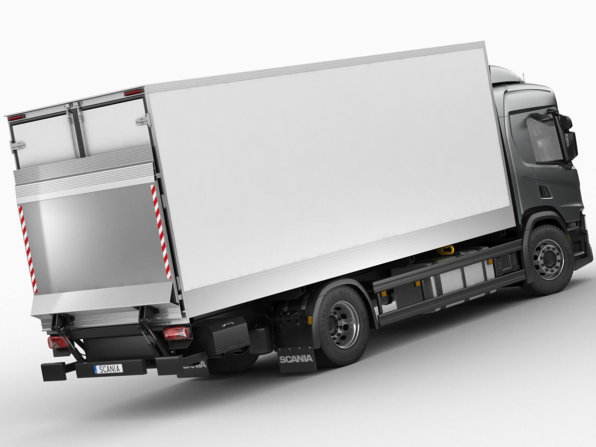 Box rigid truck P-series 2018 3D model_12