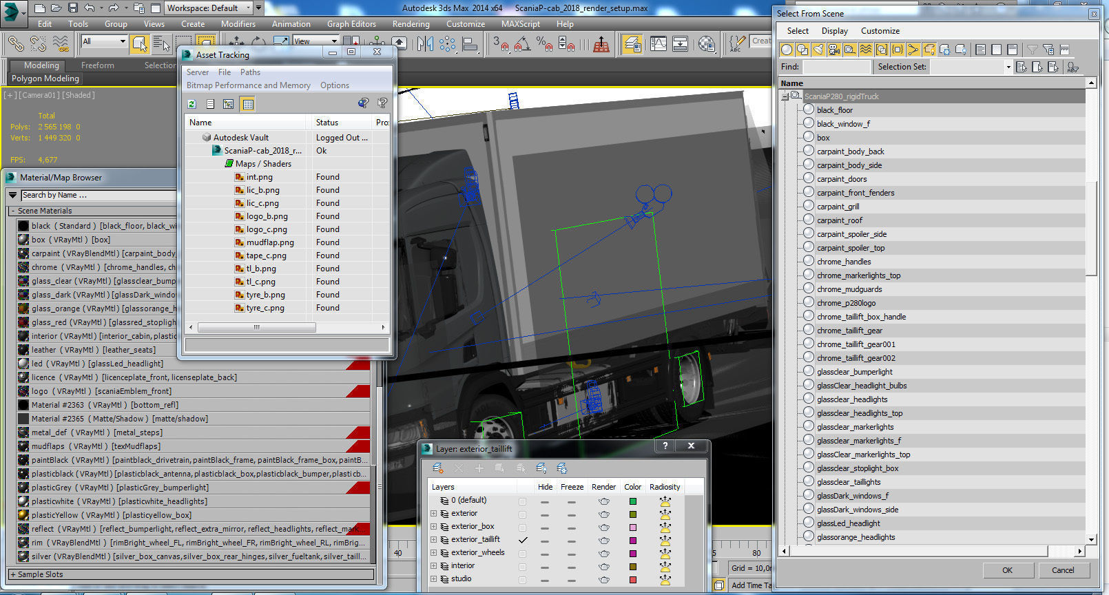 Box rigid truck P-series 2018 3D model_28