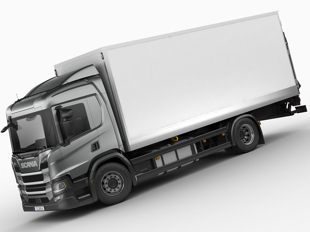 Box rigid truck P-series 2018 3D model_11