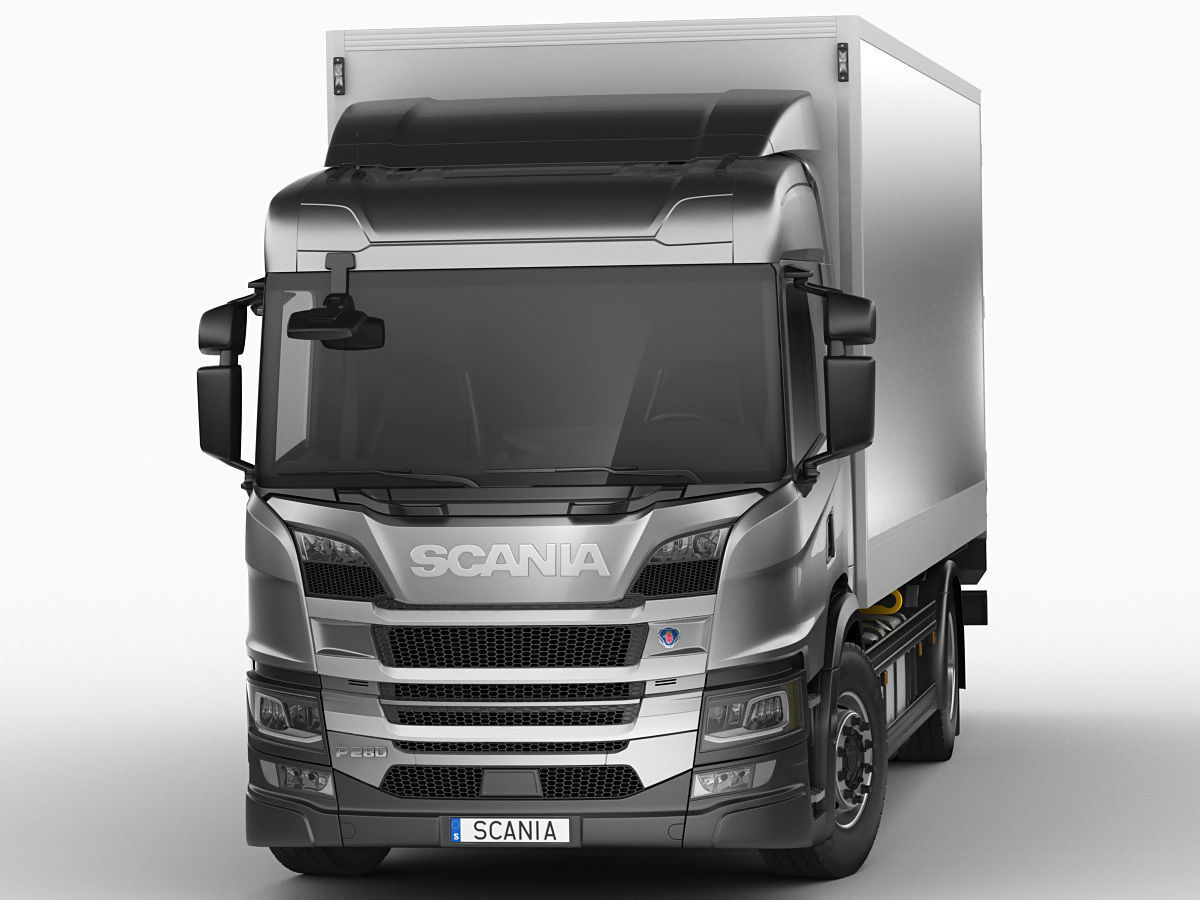 Box rigid truck P-series 2018 3D model_14