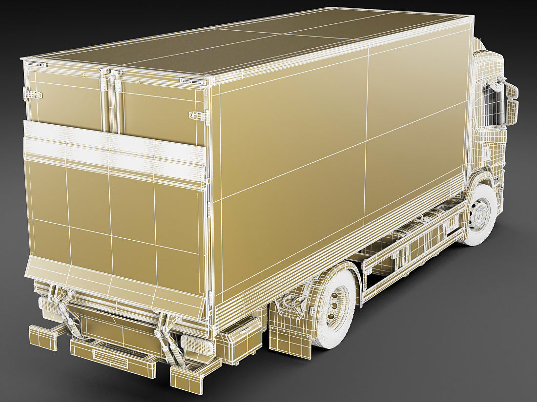 Box rigid truck P-series 2018 3D model_27