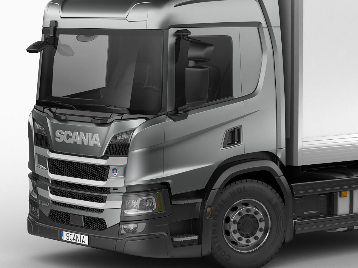 Box rigid truck P-series 2018 3D model_5