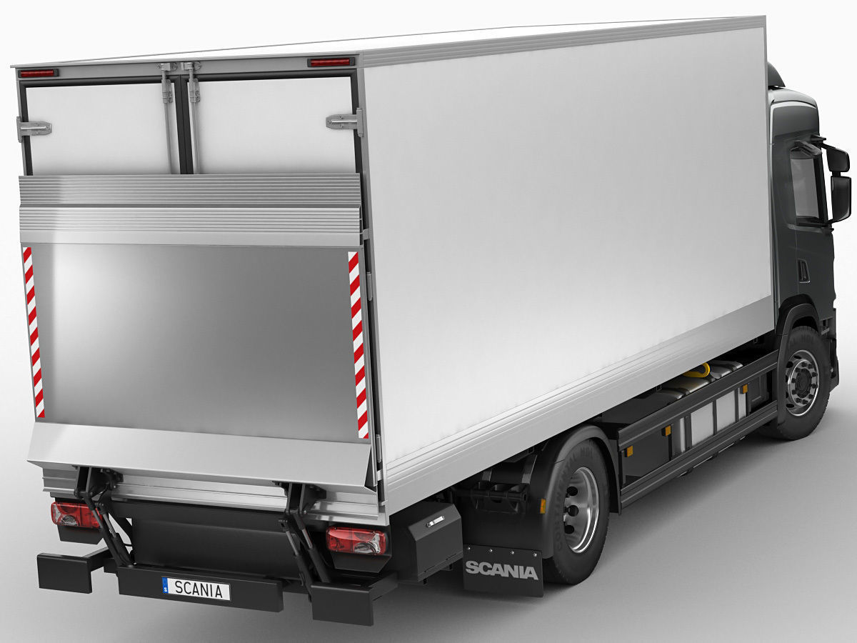 Box rigid truck P-series 2018 3D model_1