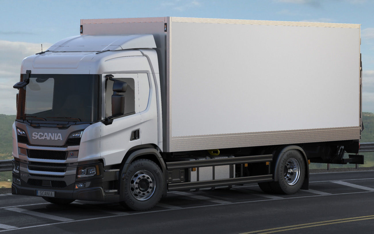 Box rigid truck P-series 2018 3D model_17