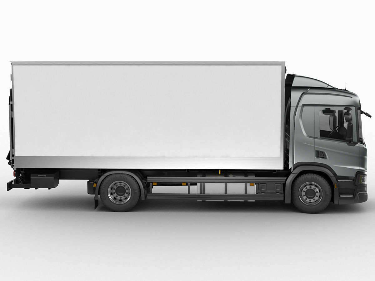 Box rigid truck P-series 2018 3D model_4