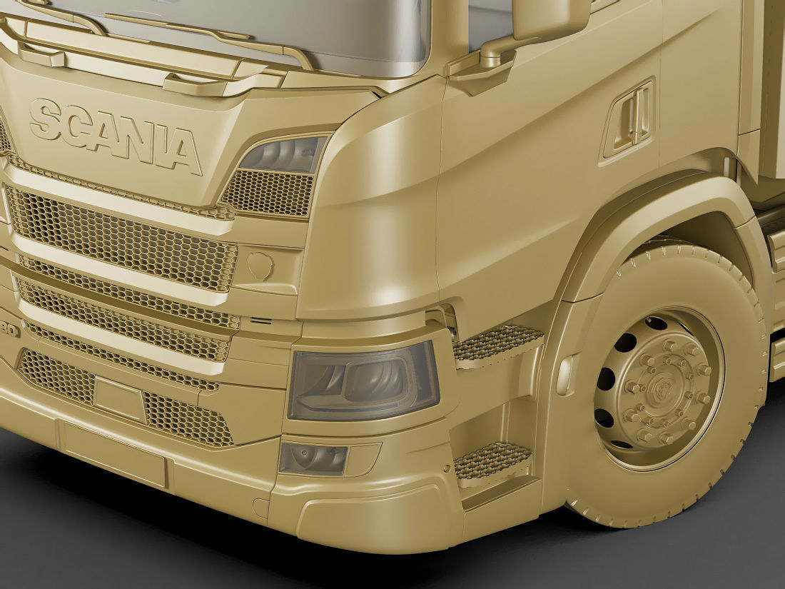 Box rigid truck P-series 2018 3D model_23