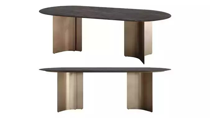 WAVE Oval Table by Marelli 3D model