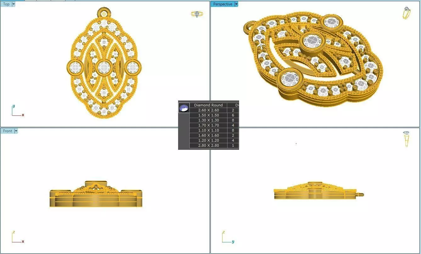 Earrings cad file 3D print model_0
